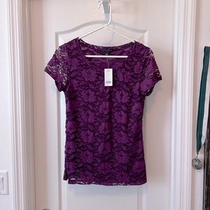 Banana Republic Lace short sleeve blouse
